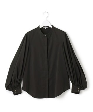 23区 【23区 lab.】ハイカウントコットン パフスリーブ シャツ ブラック系