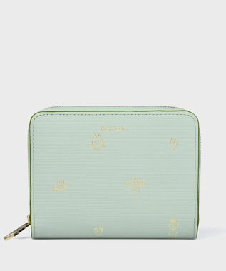 Paul Smith ミックスドゥードゥル 2つ折り財布 ミントグリーン