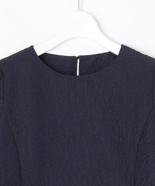 Feroux 【セットアイテム】美シルエット ブラウス×パンツ セットアップ ネイビー系