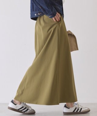 AMERICAN HOLIC 【イージーケア】ナローマーメイドスカート Khaki