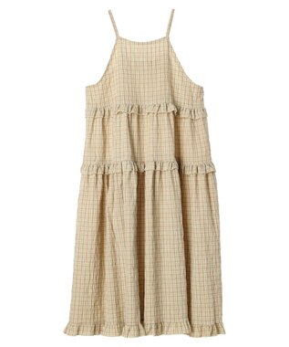 Green Parks ・Ｐｅｔｉｔ　Ｆｌｅｕｒ　チェックティアードキャミワンピ Green