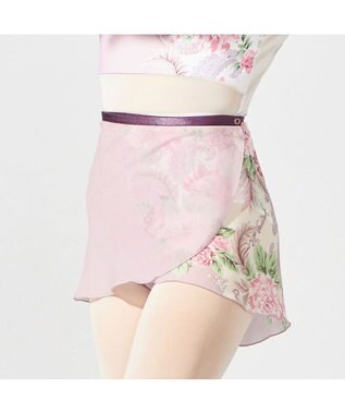 Chacott 【MAY NAGAHISA】ジュニア スカート グレイッシュローズプリント