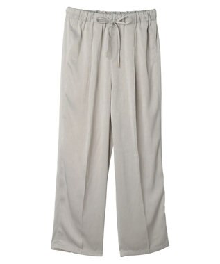 Green Parks つやサテンイージーパンツ Light Gray