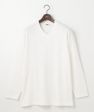 JOSEPH ABBOUD 【キングサイズ・ビジカジ】ストライプリンクス VネックＴシャツ