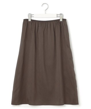 23区 【洗える】Ratti フラワーアートプリント ワンピース ダークブラウンxグレー