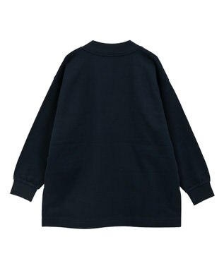 AMERICAN HOLIC Vネックサイドスリットロングスウェットプルオーバー/チュニック Navy