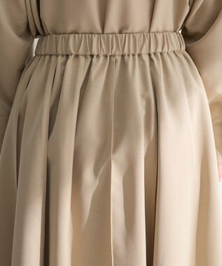 Green Parks ＳＥＴ２点スキッパーブラウス＋プリーツスカート Beige