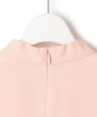 23区 L 【洗える】バックサテンアムンゼン ボウタイ付き ブラウス ピンク系