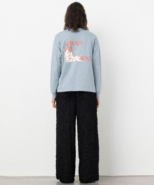 NAVE 【xNAVE】Six Sence Recordコラボ グラフィックロングスリーブT スカイブルー系