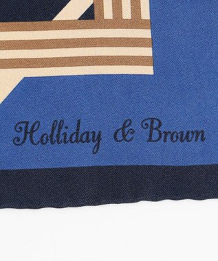 JOSEPH ABBOUD 【イタリア製】ランダムスクエア スカーフ ネイビー系6