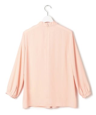 23区 【洗える】バックサテンアムンゼン ボウタイ付き ブラウス ピンク系