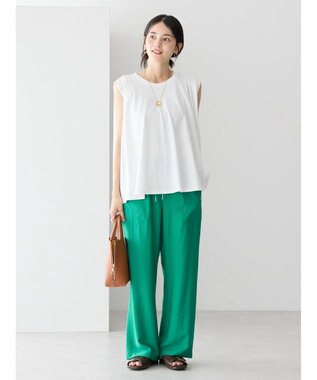 AMERICAN HOLIC 接触冷感バックフレアノースリーブプルオーバー Off White