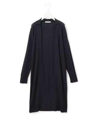 ICB 【WEB限定カラーあり・洗える】シンセティックハイゲージ  ロングカーディガン ネイビー系