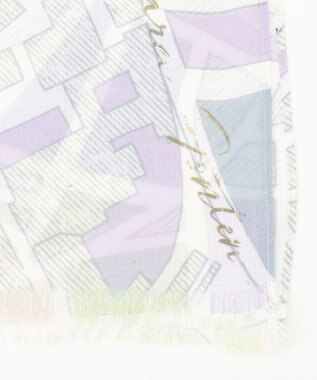 J.PRESS LADIES 【洗える】 MAP プリント ストール ベージュ系5