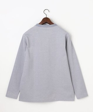 JOSEPH ABBOUD 【JAPANファブリック・日本縫製・清涼】ミラノリブWフェイス長袖Tシャツ ブルー系