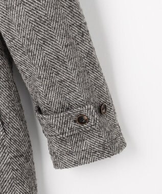 JOSEPH ABBOUD 【尾州産カシミヤブレンド素材/軽量】カシミヤブレンドアルパカヘリンボーン ステンカラーコート ライトグレー系7