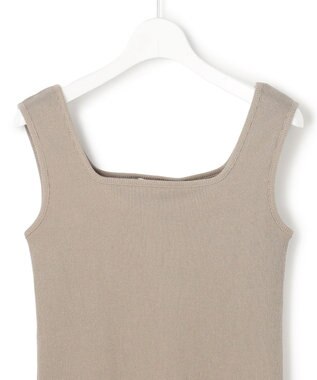 ICB L 【WEB限定カラーあり】 ブロードステッチリブ タンクトップ ブラウンラメ