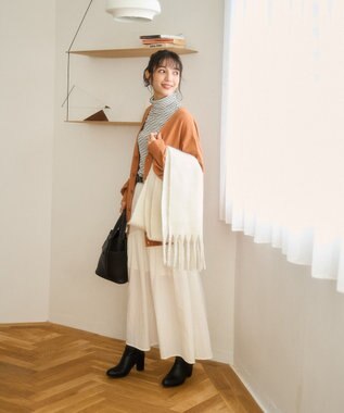 WEGO 【ユニセックス着用ITEM/MLサイズ展開】ドロップショルダーカーディガン オレンジ