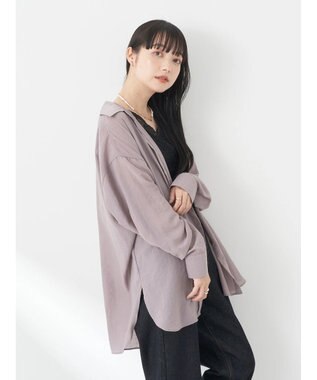 earth music&ecology シアーボーイズライクシャツ Off White