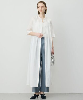 ICB 【先行予約】リネンスラブローン シャツワンピース オフホワイト