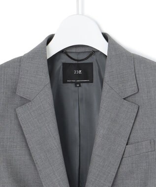 23区 S 【セットアップ対応】ラフィーネウール 一つ釦 ジャケット ライトグレー系