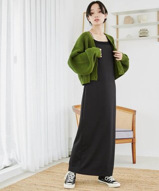 WEGO Vネックカラーカーディガン グリーン