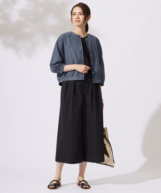 自由区 L 【カタログ掲載・洗える】タックガウチョ パンツ ブラック