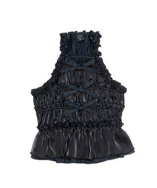 PET PARADISE cherircouture シャーリング キャミソール 《ブラック》 小型犬 ブラック