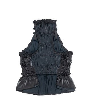 PET PARADISE cherircouture シャーリング キャミソール 《ブラック》 小型犬 ブラック