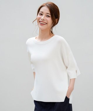 ANY SIS L 【アイスタッチ】ボートネックニット プルオーバー