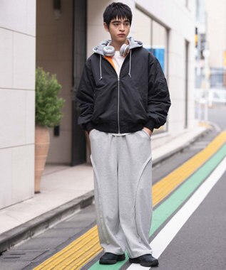 WEGO 【ユニセックス着用ITEM】2WAYフードパファーMA－1 ブラック