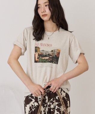 AMERICAN HOLIC SANFRANCISCO ロゴ＆フォトTシャツ Oatmeal