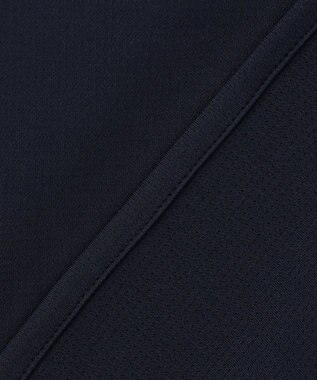 JOSEPH ABBOUD MOUNTAIN 【UVカット/接触冷感】SOLAMENT トリコットメッシュ 半袖 シャツ ネイビー系