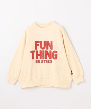 ANY KIDS ロゴプリント トレーナー アイボリー