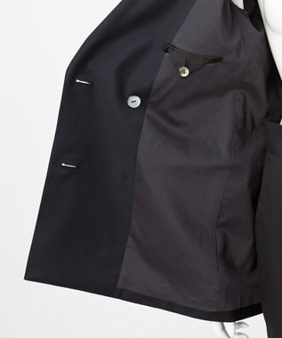 23区 【エステータ】ウールシルクギャバジン ダブルブレストジャケット ブラック系