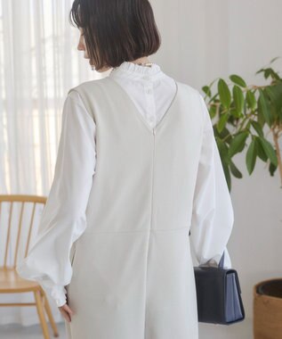 WEGO 【ANGIE VINTAGE】Vネックオールインワン ホワイトアイボリー