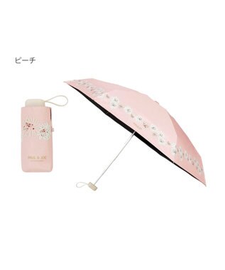 MOONBAT 【WEB限定】PAUL & JOE 晴雨兼用日傘 折りたたみ傘 クリザンテーム ／ 遮熱 遮光 UV ピーチ