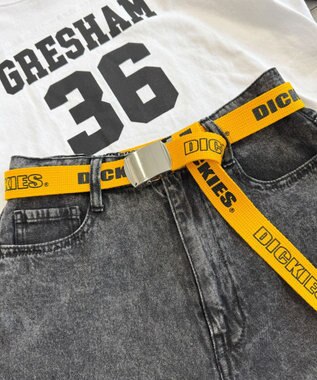 WEGO 【ユニセックス着用ITEM】Dickies　ロゴプリントベルト イエロー