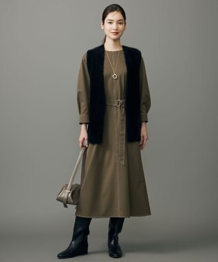 自由区 L ニットファー ジレ ブラック