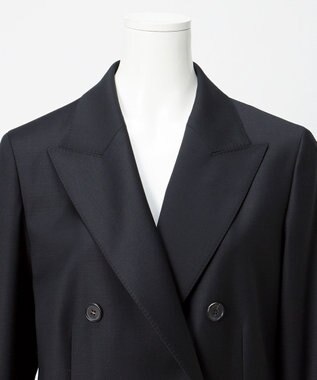 23区 【エステータ】ウールシルクギャバジン ダブルブレストジャケット ブラック系