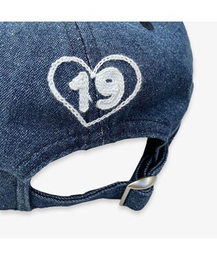 林八百吉商店 Champion　デニムエンボスローキャップ ブルー