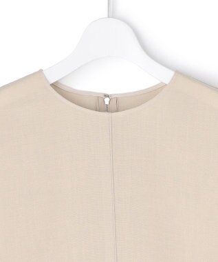 ICB L 【先行予約】 ドライアセテートスラブ フレンチスリーブワンピース サンドベージュ