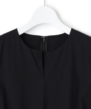 23区 【CLASSY.コラボ/洗える】シャツアンサンブル ワンピース ブラックストライプ×ブラック