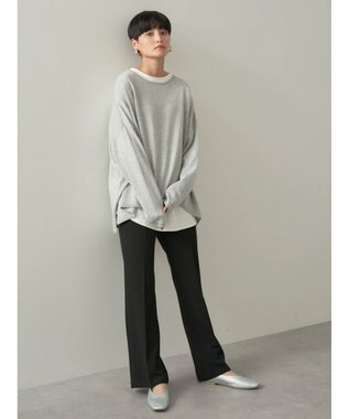 AMERICAN HOLIC ＢＩＧニットプルオーバー Light Gray Mixture