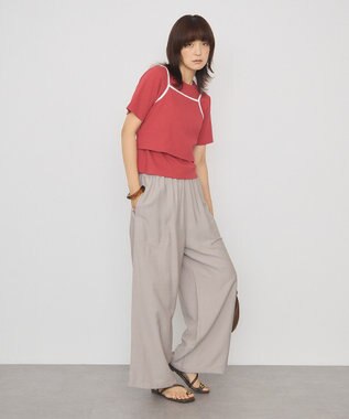 AMERICAN HOLIC 【2点セット】配色キャミ＋Tシャツ Red