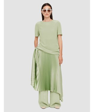 JOSEPH 【洗える】クレープ ド ソワ　ショートスリーブTEE Matcha