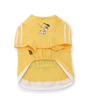 PET PARADISE スヌーピー Tシャツ 《ファインプレー柄》 黄色 中型犬 大型犬 ファインプレー柄