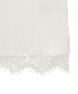 Green Parks ヒゲレーススクエアキャミソール Off White