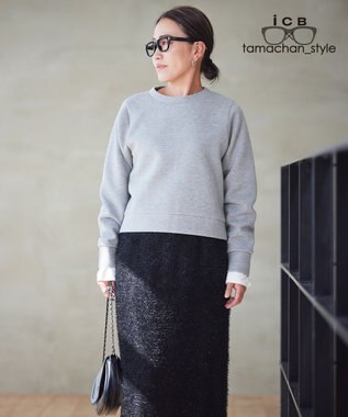 ICB 【ICB×tamachan_style コラボ】ラメスウェット グレーラメ系