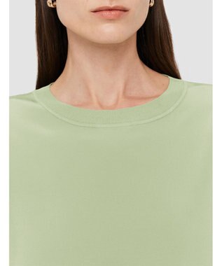 JOSEPH 【洗える】クレープ ド ソワ　ショートスリーブTEE Matcha